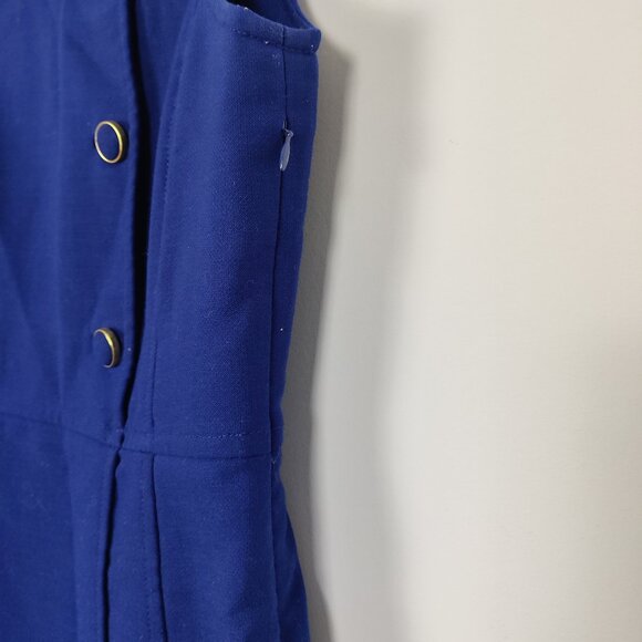 Talbots Women's Bodycon Wool Midi Dress Size 8 Blue Business Casual Old Money - Picture 4 of 9